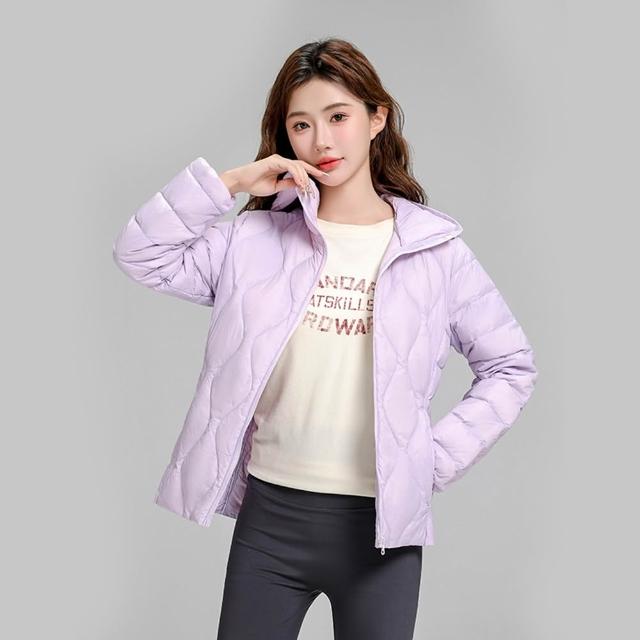 【巴黎精品】買一送一 現貨限搶 真羽絨90%白鴨絨輕羽絨外套羽絨衣夾克-保暖修身連帽女外套6色a1hd10