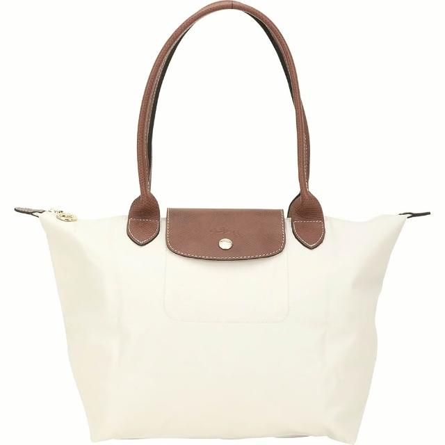 【LONGCHAMP】LONGCHAMP Le Pliage 中型 經典原創 長提把尼龍肩背摺疊水餃包(多色 托特包 通勤包 法國精品)