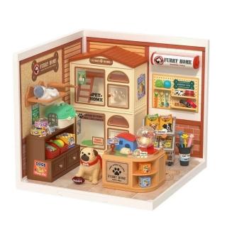 【Robotime】南波玩《萌寵日記 寵物店》超級世界小屋 DIY微縮模型 Rolife若來 DW027
