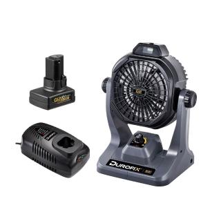 【Durofix 德克斯】露營風扇組 無刷鋰電風扇 充電風扇 4.0電池+1快充 MIT RZ1290