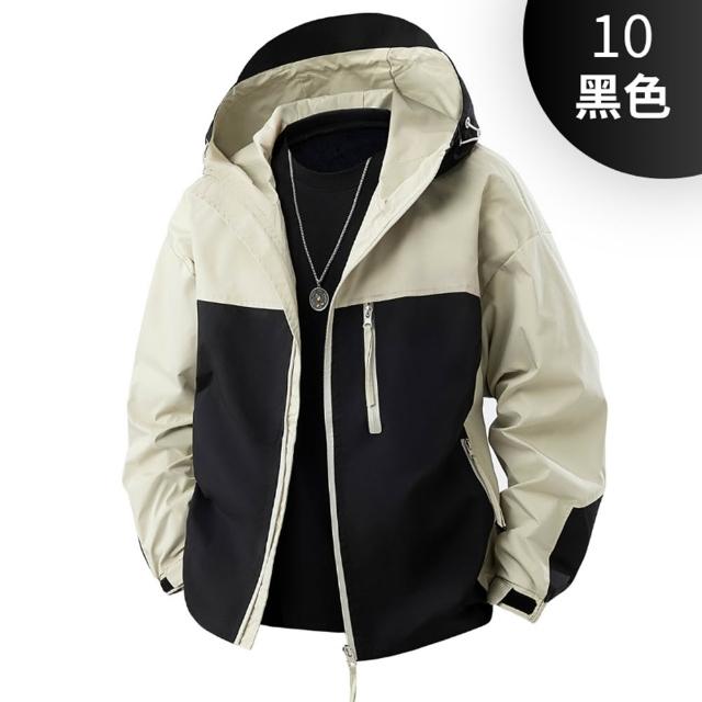 【巴黎精品】多款現貨+預購 衝鋒衣防風外套防潑水立領夾克(薄款連帽簡約休閒百搭男外套4款a1fa35)