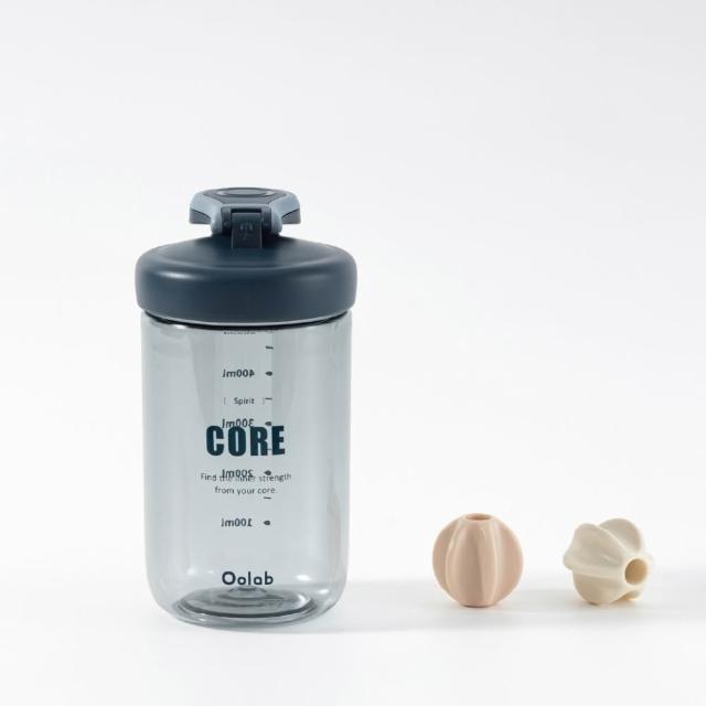 【Oolab 良杯製所】蛋白搖搖杯500ml+樂維根蛋白粉同口味3包入 能量補充組(防漏/大豆蛋白粉/攪拌球)